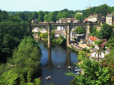 "The railway bridge overlooking the medieval town Knaresborough", by pasmal (Week 2 winner)